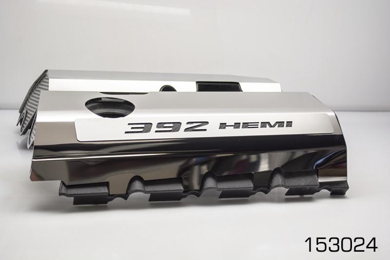 Polished Fuel Rail Covers "392 HEMI" Lettering 2015-up 392 Hemi